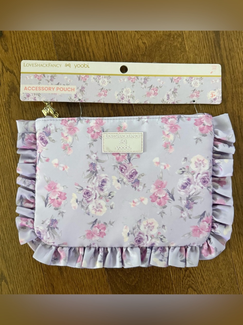LoveShackFancy X Target Yoobi Hibiscus Flat Zip Pencil Case With Ruffles